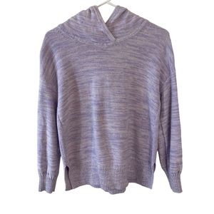 Gap Light Purple Hooded Pullover Drop Shoulder Sweater